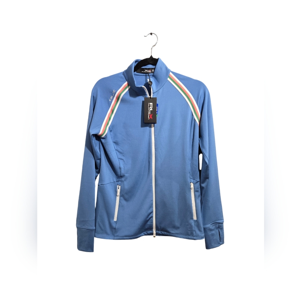 RLX Ralph Lauren Women’s Golf Tennis Active Jacket Full Zip Blue Size Small